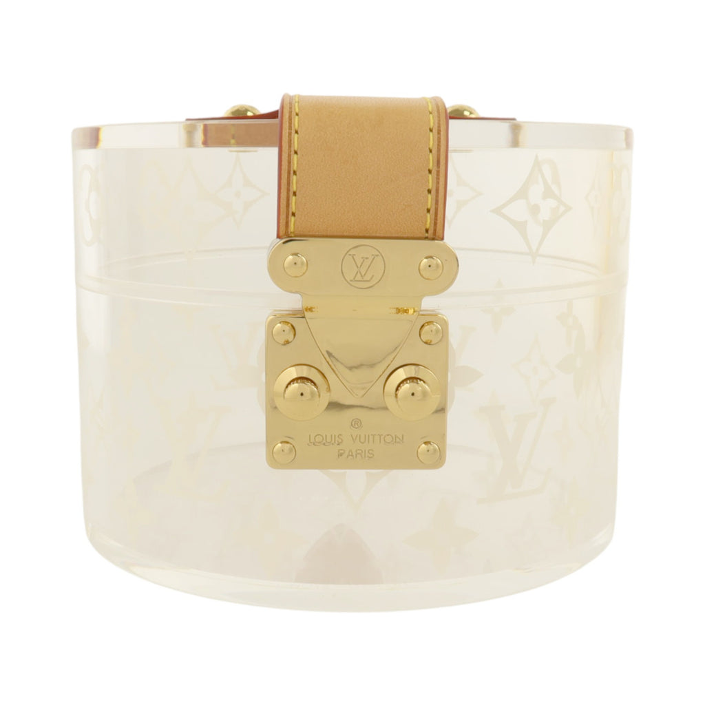 LOUIS VUITTON LV GHW Scott Box GI0839 Plexiglass Metal Gold Clear