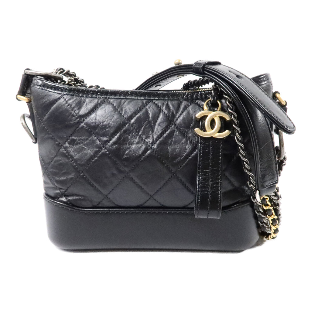 CHANEL CC Gabrielle Small Chain Shoulder Bag A91810 Calfskin