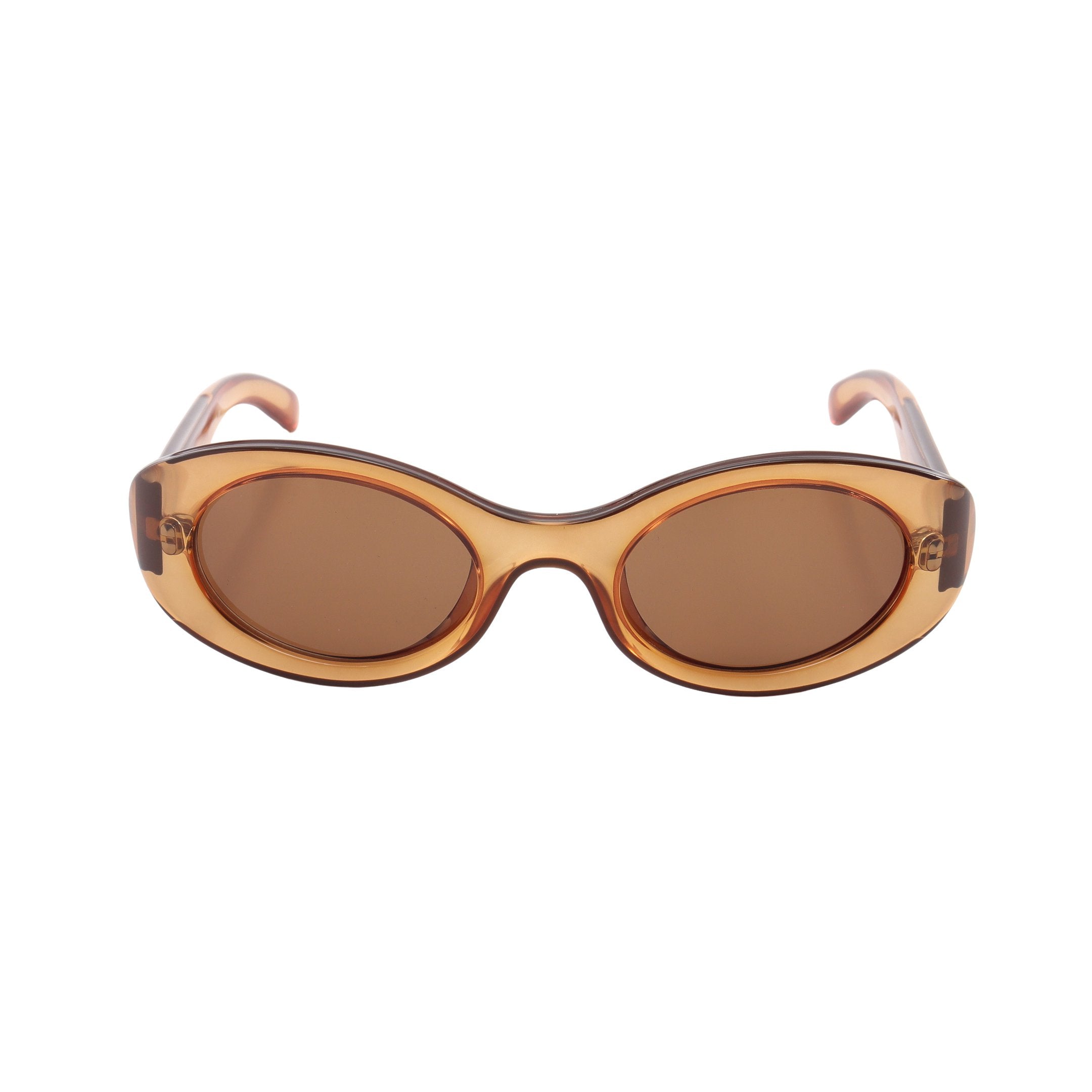 小物 GUCCI Sunglasses Gold Logo Clear Brown G logo Oval Clear Sunglasses Brown – BRAND OFF online buying club