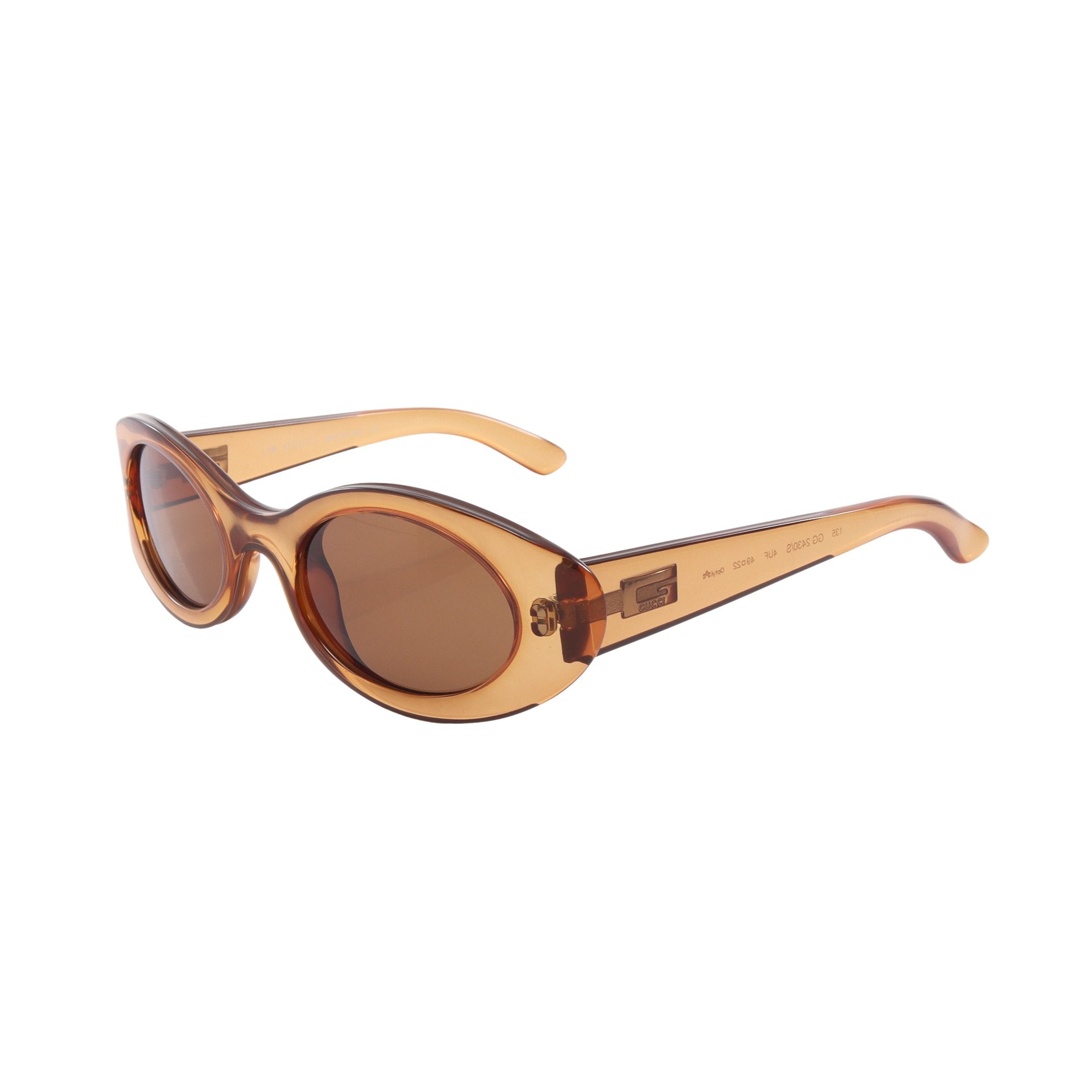 G logo Oval Clear Sunglasses Brown – BRAND OFF online buying club
