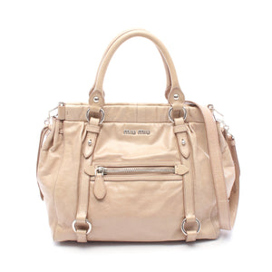 VITELLO LUX Handbag Leather Beige 2WAY – BRAND OFF online