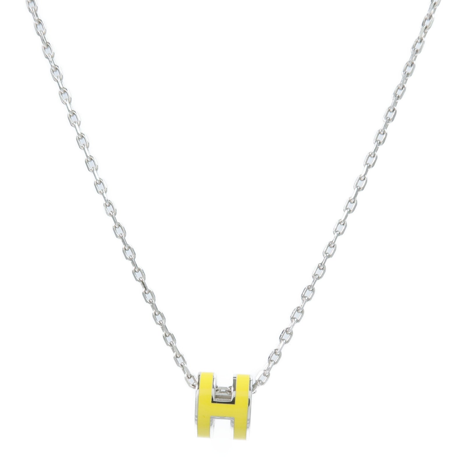HERMES Mini Pop H Necklace Metal Yellow/Silver – BRAND OFF online