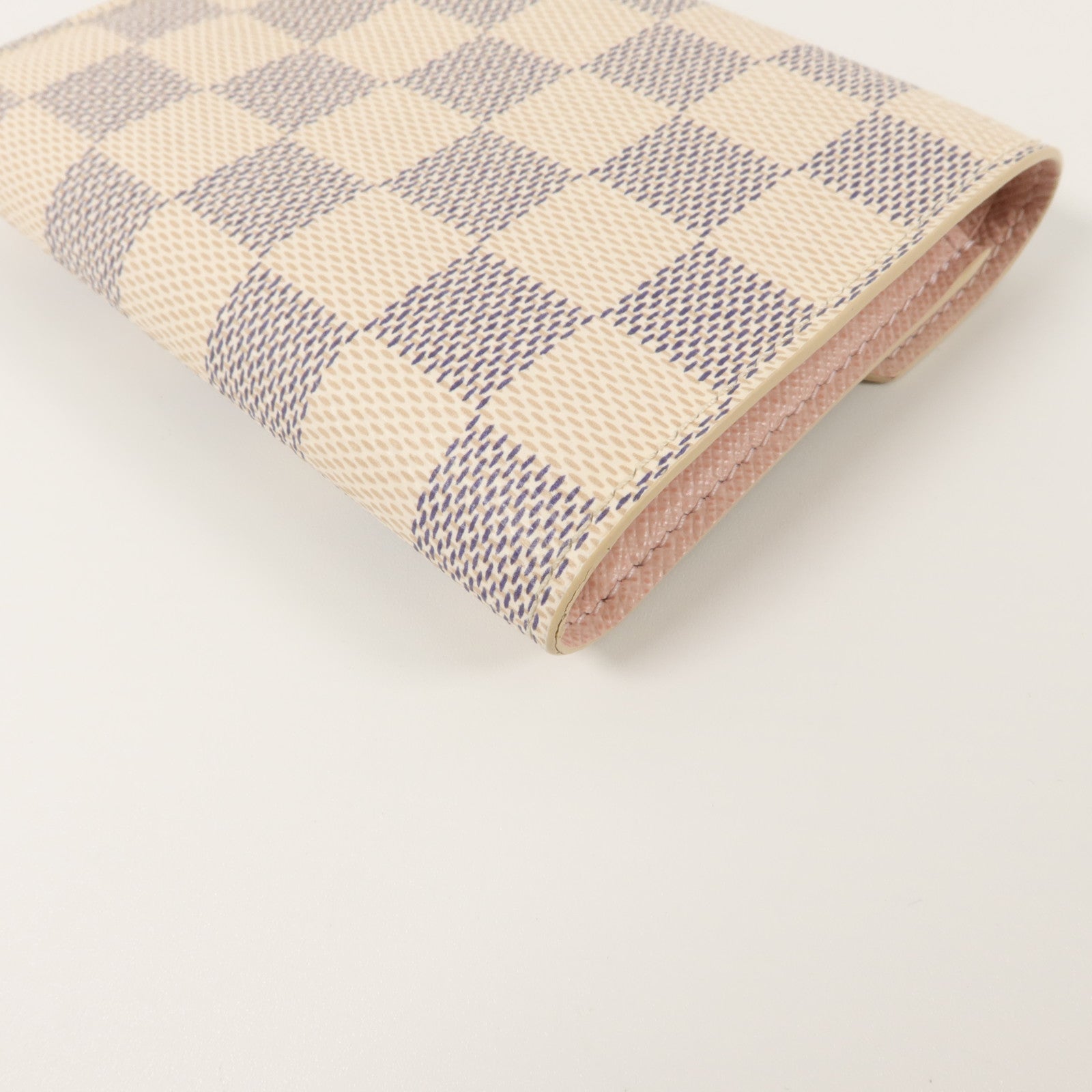 LOUIS VUITTON LV Victorine Wallet Tri-fold Damier Azur N64022