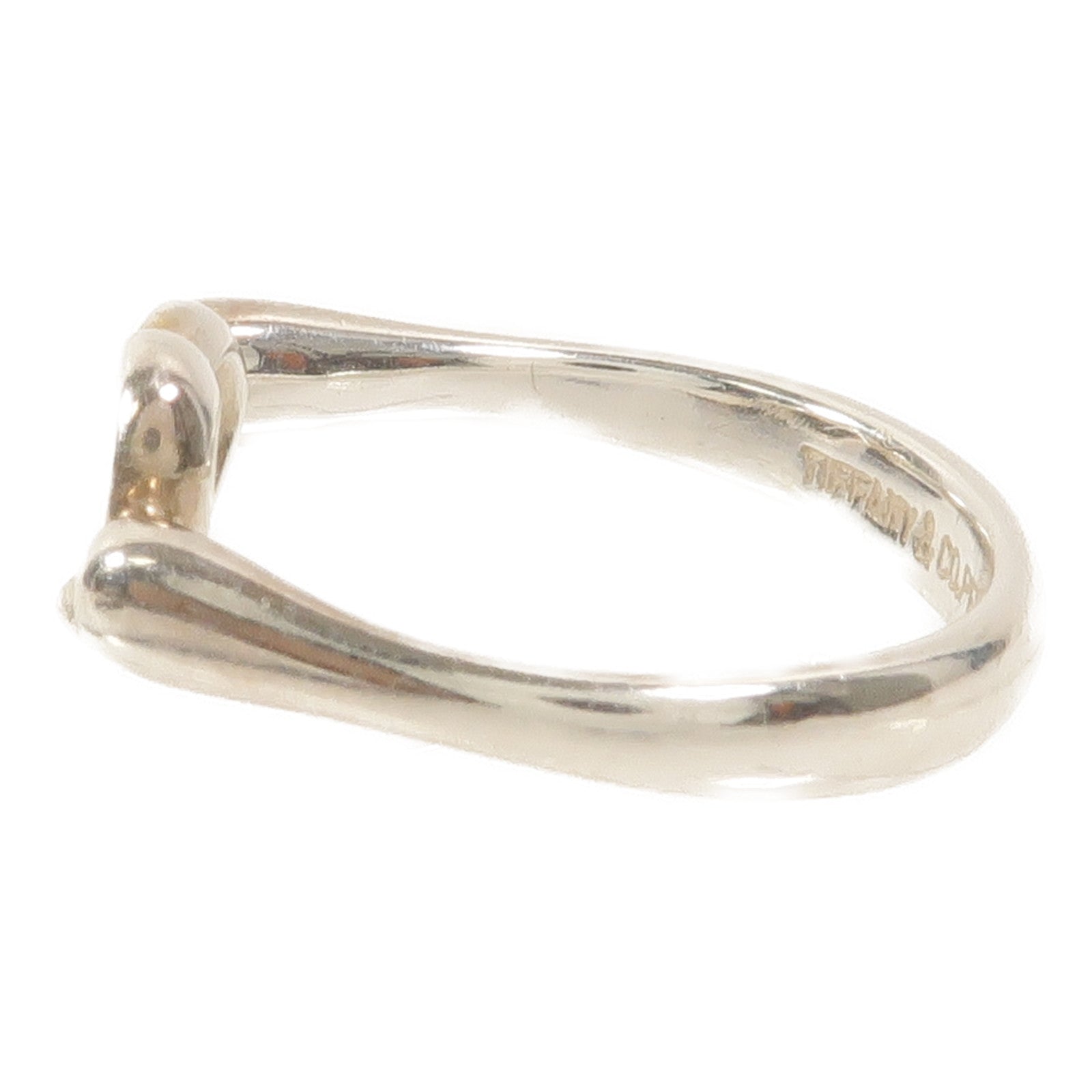 TIFFANY & CO. Elsa Peretti Open Heart Ring 925 Sterling Silver