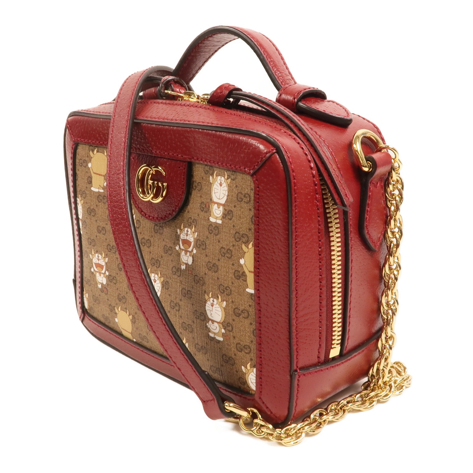 GUCCI GG GHW Doraemon Micro GG Supreme 2 Way Shoulder Bag Coated