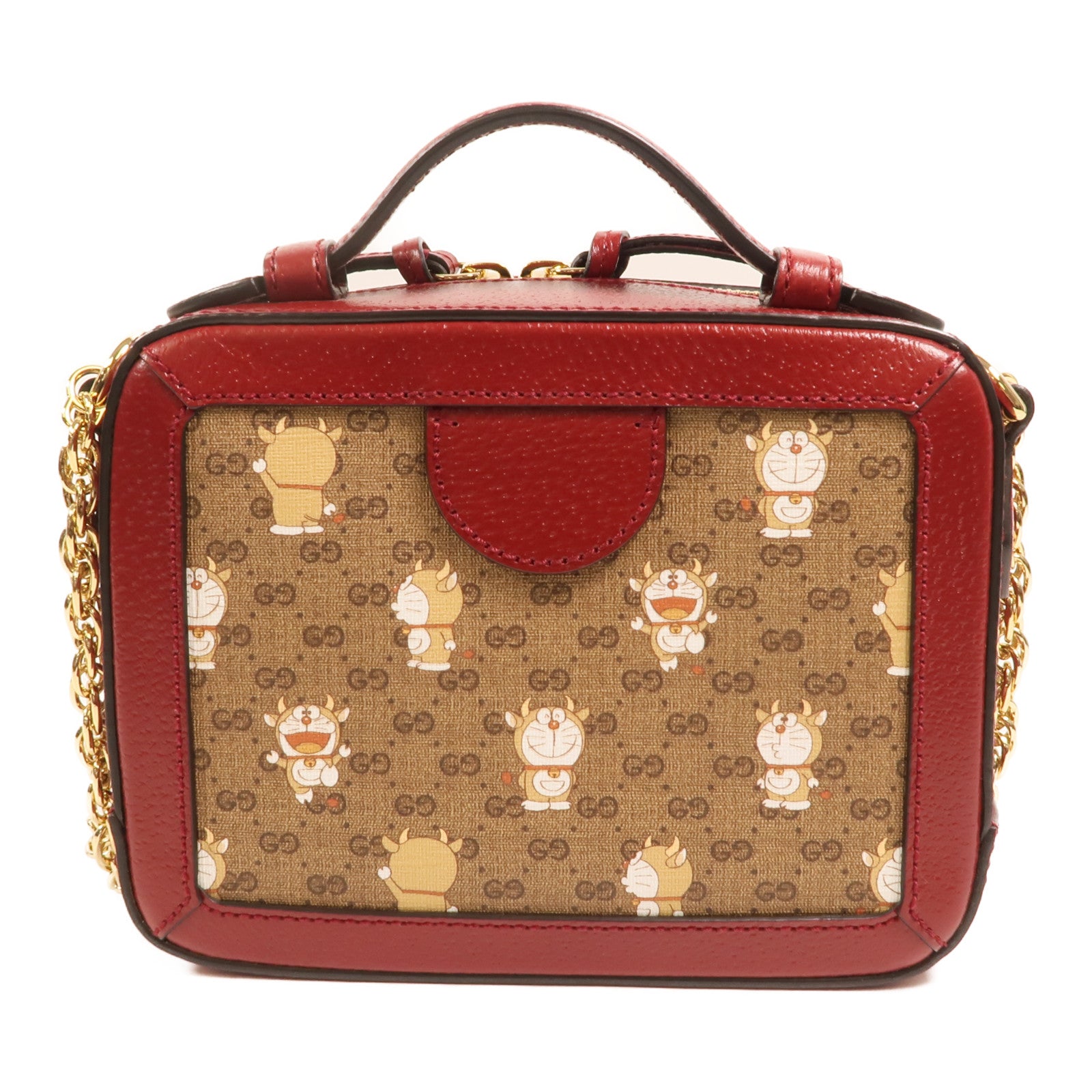 GUCCI GG GHW Doraemon Micro GG Supreme 2 Way Shoulder Bag Coated