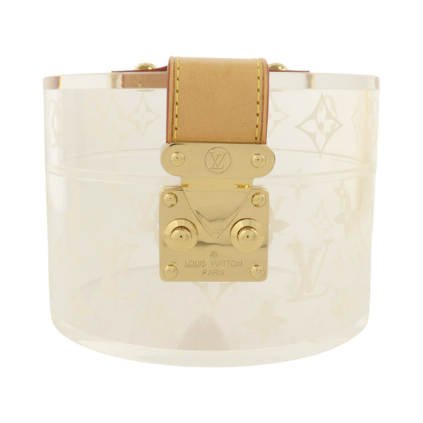 LOUIS VUITTON LV GHW Scott Box GI0839 Plexiglass Metal Gold Clear