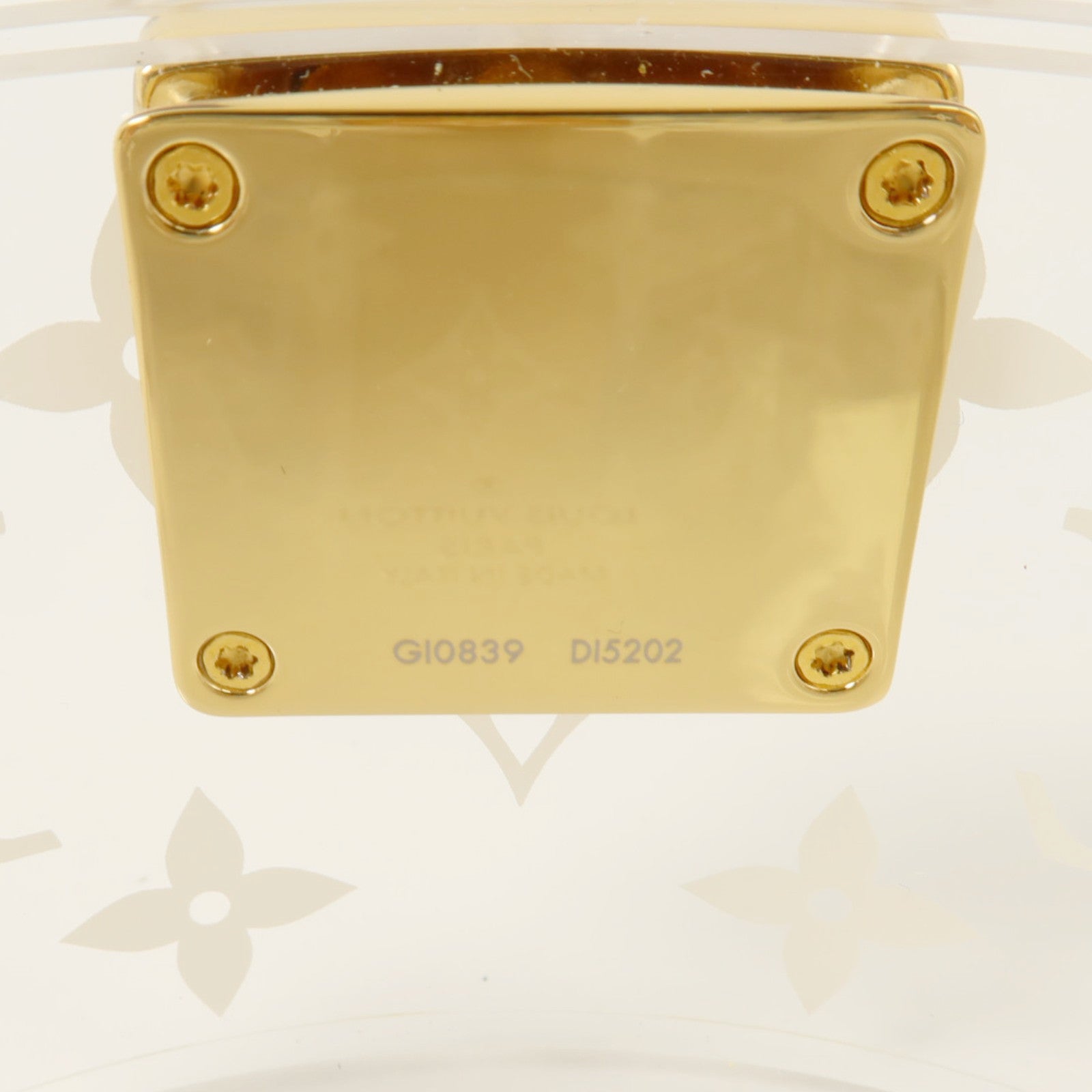 LOUIS VUITTON LV GHW Scott Box GI0839 Plexiglass Metal Gold Clear