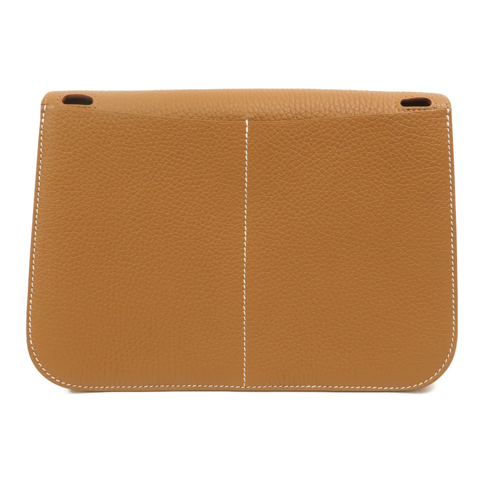 HERMES GHW Halzan 25 2 Way Shoulder Bag Taurillon Clemence Leather
